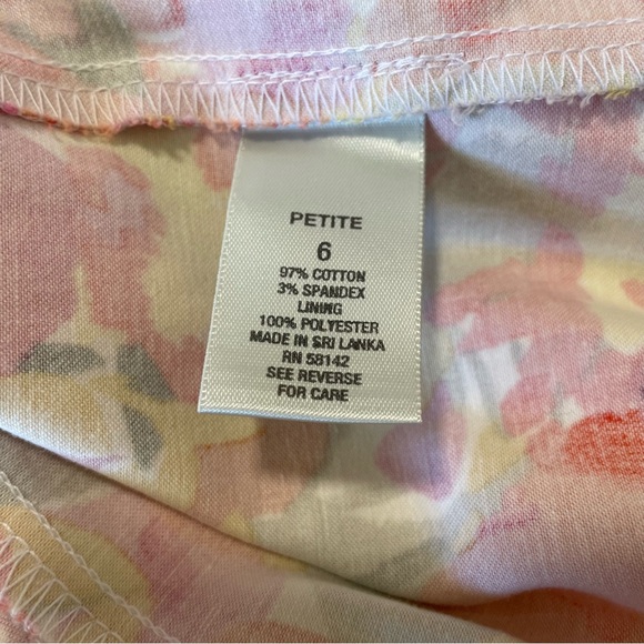 Y2K Dressbarn A-Line Fit & Flare Sleeveless Knee Length Floral Dress Pink 6P - Picture 15 of 16